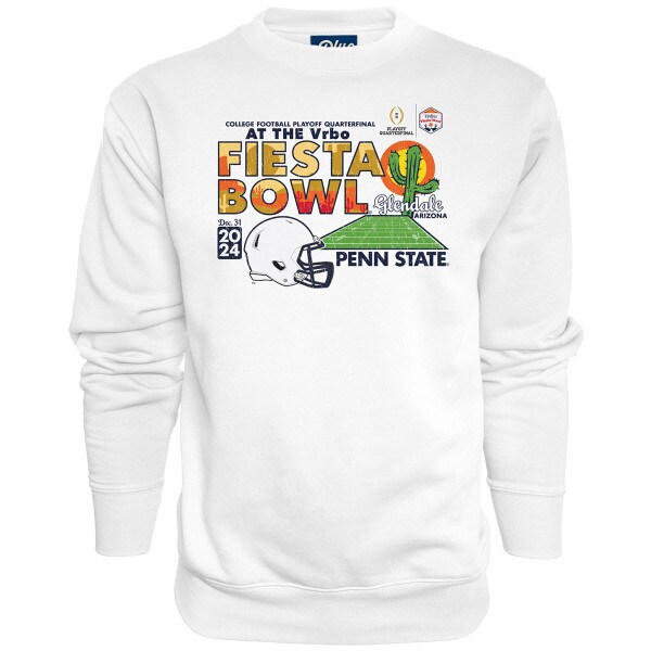 white crew neck sweatshirt CFP Vrbo Fiesta Bowl 2024 Penn State